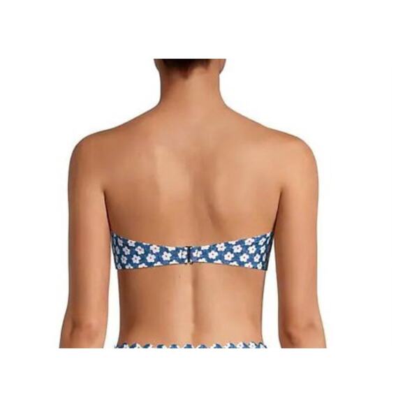 Tommy Hilfiger Floral Scalloped Removable Cups Lined Bandeau NWT - Picture 3 of 9